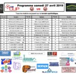 Programme U9 - Samedi 27 avril au matin
